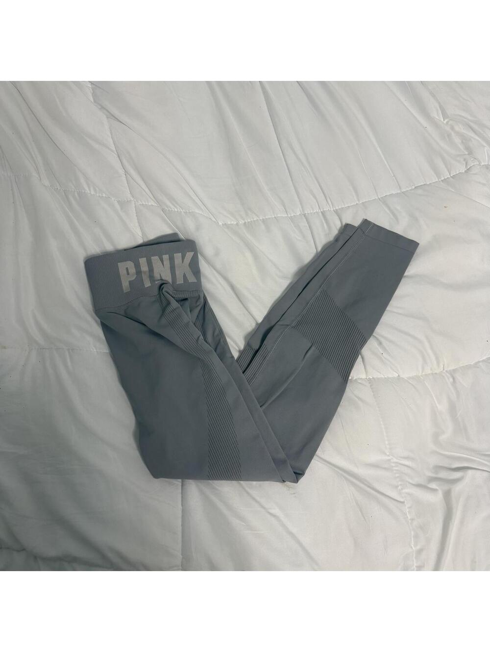 light gray workout leggings victoria secrets pink athletic active small
